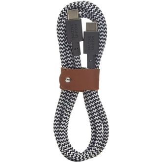 Кабель Native Union Belt Cable USB-C to USB-C Zebra (1.2 m) (BELT-C-ZEB-2-NP) - фото 1 Кабель Native Union Belt Cable USB-C to USB-C Zebra (1.2 m) (BELT-C-ZEB-2-NP) - фото 1