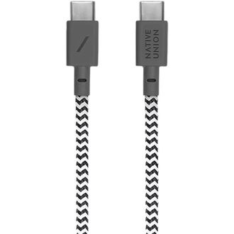 Кабель Native Union Belt Cable USB-C to USB-C Zebra (1.2 m) (BELT-C-ZEB-2-NP) - фото 2 Кабель Native Union Belt Cable USB-C to USB-C Zebra (1.2 m) (BELT-C-ZEB-2-NP) - фото 2