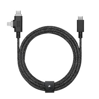 Кабель Native Union Belt Cable Duo Pro 240W USB-C to USB-C & Lightning Cosmos Black (2.4 m) (BELT-PROCCL-COS-NP) - фото 1 Кабель Native Union Belt Cable Duo Pro 240W USB-C to USB-C & Lightning Cosmos Black (2.4 m) (BELT-PROCCL-COS-NP) - фото 1