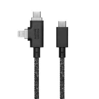 Кабель Native Union Belt Cable Duo Pro 240W USB-C to USB-C & Lightning Cosmos Black (2.4 m) (BELT-PROCCL-COS-NP) - фото 2 Кабель Native Union Belt Cable Duo Pro 240W USB-C to USB-C & Lightning Cosmos Black (2.4 m) (BELT-PROCCL-COS-NP) - фото 2