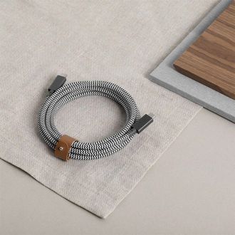 Кабель Native Union Belt Cable USB-C to USB-C Pro 240W Zebra (2.4 m) (BELT-PRO2-ZEB-NP) - фото 3