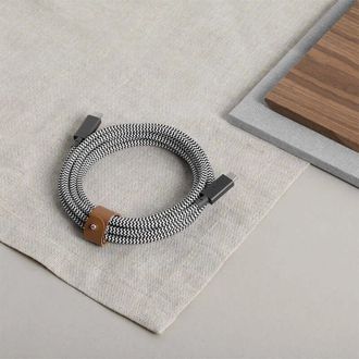Кабель Native Union Belt Cable USB-C to USB-C Pro Zebra (2.4 m) (BELT-C-ZEB-PRO-NP) - фото 2 Кабель Native Union Belt Cable USB-C to USB-C Pro Zebra (2.4 m) (BELT-C-ZEB-PRO-NP) - фото 2