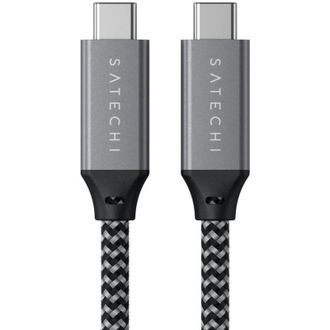 Кабель Satechi USB4 C to C Cable 100W Space Gray (25 cm) (ST-U4C25M) - фото 1