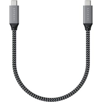 Кабель Satechi USB4 C to C Cable 100W Space Gray (25 cm) (ST-U4C25M) - фото 2