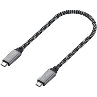 Кабель Satechi USB4 C to C Cable 100W Space Gray (25 cm) (ST-U4C25M) - фото 3