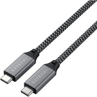 Кабель Satechi USB4 C to C Cable 100W Space Gray (25 cm) (ST-U4C25M) - фото 4