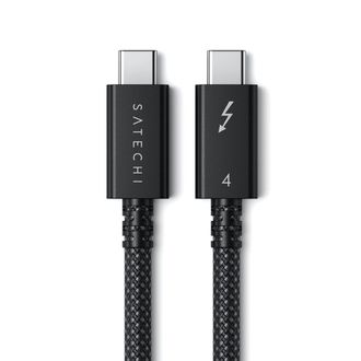 Кабель Satechi Thunderbolt 4 Pro 240W Cable Black (1 m) (ST-YTB100K) - фото 1 Кабель Satechi Thunderbolt 4 Pro 240W Cable Black (1 m) (ST-YTB100K) - фото 1