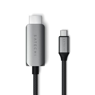 Кабель Satechi USB-C to HDMI 2.1 8K Cable Space Gray (1.8 m) (ST-YH8KCM) - фото 1 Кабель Satechi USB-C to HDMI 2.1 8K Cable Space Gray (1.8 m) (ST-YH8KCM) - фото 1