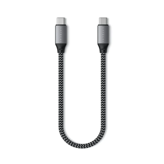 Кабель Satechi USB-C to USB-C Cable 100W Space Gray 25 cm (ST-TCC10M) - фото 1 Кабель Satechi USB-C to USB-C Cable 100W Space Gray 25 cm (ST-TCC10M) - фото 1