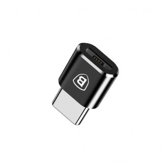 Переходник USB Type-C Baseus Micro Female To Type-C Male Adapter Converter Black (CAMOTG-01) - фото 1