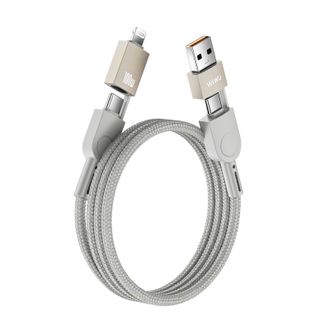 Кабель WIWU Wi-C051 Fast Charging Cable Raptor Series USB-A+USB-C to USB-C+Lightning 100W 2m - фото 1
