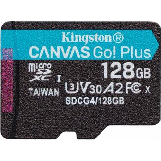 Карта памяти microSDXC (UHS-1 U3) Kingston Canvas Go! Plus 128Gb class 10 A2 V30 (R200MB/s) (SDCG4/128GBSP) - фото 1 Карта памяти microSDXC (UHS-1 U3) Kingston Canvas Go! Plus 128Gb class 10 A2 V30 (R200MB/s) (SDCG4/128GBSP) - фото 1