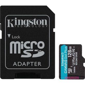 Карта пам'яті microSDXC (UHS-1 U3) Kingston Canvas Go! Plus 128Gb class 10 A2 V30 (R200MB/s) (adapter SD) (SDCG4/128GB) - фото 1 Карта пам'яті microSDXC (UHS-1 U3) Kingston Canvas Go! Plus 128Gb class 10 A2 V30 (R200MB/s) (adapter SD) (SDCG4/128GB) - фото 1