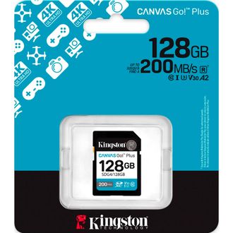 Карта пам'яті SDXC (UHS-1 U3) Kingston Canvas Go! Plus 128Gb class 10 A2 V30 (R200MB/s) (SDG4/128GB) - фото 3 Карта пам'яті SDXC (UHS-1 U3) Kingston Canvas Go! Plus 128Gb class 10 A2 V30 (R200MB/s) (SDG4/128GB) - фото 3