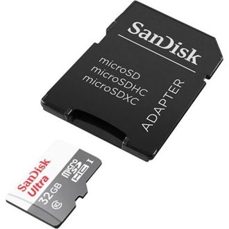 Карта пам'яті microSDHC (UHS-1) SanDisk Ultra 32Gb class 10 A1 (100Mb/s) (adapter SD) (SDSQUNR-032G-GN3MA) - фото 2 Карта пам'яті microSDHC (UHS-1) SanDisk Ultra 32Gb class 10 A1 (100Mb/s) (adapter SD) (SDSQUNR-032G-GN3MA) - фото 2