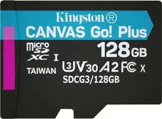 Карта пам`яті MicroSDXC 128GB UHSI/U3 Class 10 Kingston Canvas Go! Plus R170/W90MB/s - фото 1 Карта пам`яті MicroSDXC 128GB UHSI/U3 Class 10 Kingston Canvas Go! Plus R170/W90MB/s - фото 1