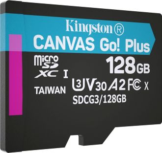 Карта пам'яті microSDXC (UHS-1 U3) Kingston Canvas Go Plus 128Gb class 10 A2 V30 (R170MB/s, W90MB/s) (adapter SD) - фото 2 Карта пам'яті microSDXC (UHS-1 U3) Kingston Canvas Go Plus 128Gb class 10 A2 V30 (R170MB/s, W90MB/s) (adapter SD) - фото 2