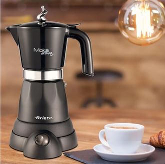 Кофеварка гейзерная Ariete Moka Aroma Elettrica Nera 1358A Black - фото 3 Кофеварка гейзерная Ariete Moka Aroma Elettrica Nera 1358A Black - фото 3