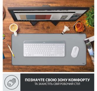 Коврик для мышки Logitech Desk Mat Studio Series Mid Grey (956-000052) - фото 2