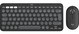 Комплект (клавиатура, мышь) беспроводной Logitech Pebble 2 Combo for Mac Graphite (920-012244) - фото 1 Комплект (клавиатура, мышь) беспроводной Logitech Pebble 2 Combo for Mac Graphite (920-012244) - фото 1