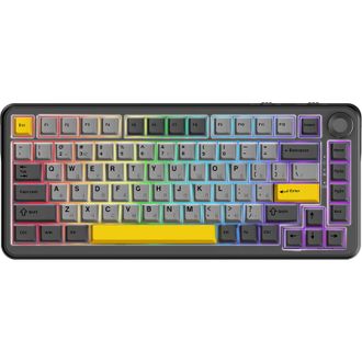 Клавіатура Ajazz AK820 MAX PLUS-Daydream Switch-Black-Gray-Yellow-3 model-with screen-RGB (AK820MAX-DD-BGY) - фото 1 Клавіатура Ajazz AK820 MAX PLUS-Daydream Switch-Black-Gray-Yellow-3 model-with screen-RGB (AK820MAX-DD-BGY) - фото 1