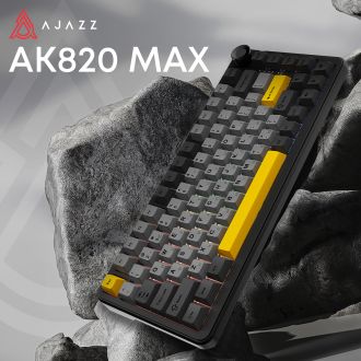 Клавіатура Ajazz AK820 MAX Magnetic switches-Black-Gray-Yellow-RGB (AK820MAX-WM-BGY) - фото 3