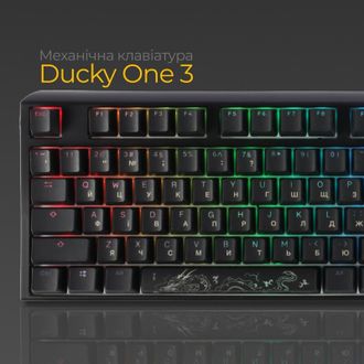 Клавіатура Ducky One 3 Cherry MX Speed Silver RGB USB Black (DKON2108ST-PUAPXCLAWSC1) UA - фото 3 Клавіатура Ducky One 3 Cherry MX Speed Silver RGB USB Black (DKON2108ST-PUAPXCLAWSC1) UA - фото 3