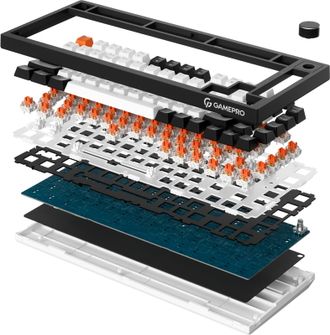 Клавіатура GamePro Asgard Valhalla (MK160B Pro) 75% QLAB orange switches - фото 2