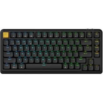 Клавиатура Keychron J1 82Key, K pro Red, WL/BT/USB-A, QMK, Hot-swap, EN/UKR, RGB, Black (J1-H1-UA) - фото 1