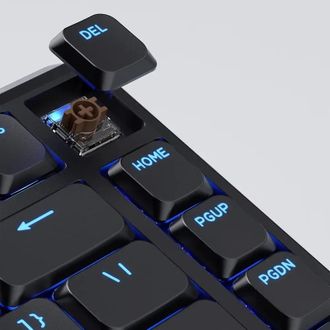 Клавиатура Keychron J1 82Key, K pro Brown, WL/BT/USB-A, QMK, Hot-swap, EN/UKR, RGB, Black (J1-H3-UA) - фото 3