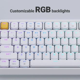 Клавиатура Keychron J1 82Key, K pro Red, WL/BT/USB-A, QMK, Hot-swap, EN/UKR, RGB, White (J1-Q1-UA) - фото 3 Клавиатура Keychron J1 82Key, K pro Red, WL/BT/USB-A, QMK, Hot-swap, EN/UKR, RGB, White (J1-Q1-UA) - фото 3