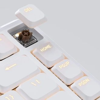 Клавіатура Keychron J1 82Key, K pro Brown, WL/BT/USB-A, QMK, Hot-swap, EN/UKR, RGB, White (J1-Q3-UA) - фото 2 Клавіатура Keychron J1 82Key, K pro Brown, WL/BT/USB-A, QMK, Hot-swap, EN/UKR, RGB, White (J1-Q3-UA) - фото 2