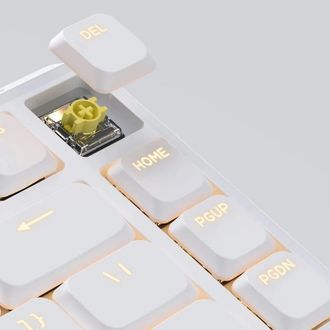 Клавіатура Keychron J1 82Key, K pro Banana, WL/BT/USB-A, QMK, Hot-swap, EN/UKR, RGB, White J1-Q4-UA - фото 3