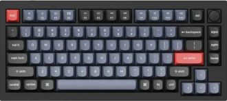 Клавіатура Keychron Q1 75Key, Gateron Phantom Blue, Hot-Swap, QMK, Knob, USB-A, EN, RGB, Black (Q1M2_KEYCHRON) - фото 1