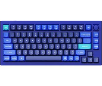 Клавіатура Keychron Q1 84Key, Gateron G PRO Brown, USB-A, Hot-Swap, QMK, Knob, EN, RGB Navy (Q1O3_KEYCHRON) - фото 1