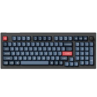 Клавіатура Keychron V5 Max 100Key, Gateron Jupiter Banana, Knob, WL/BT/USB-A, Hot-Swap, QMK, EN/UKR, RGB, Black (V5M-D4-UA) - фото 1
