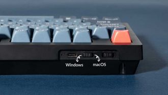 Клавіатура Keychron V5 Max 100Key, Gateron Jupiter Banana, Knob, WL/BT/USB-A, Hot-Swap, QMK, EN/UKR, RGB, Black (V5M-D4-UA) - фото 3