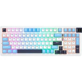 Клавіатура KZZI K98 Wireless Keyboard UA\ENG (Rainbow Switch) Polar White (6935280824999) - фото 1 Клавіатура KZZI K98 Wireless Keyboard UA\ENG (Rainbow Switch) Polar White (6935280824999) - фото 1