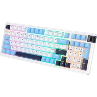 Клавіатура KZZI K98 Wireless Keyboard UA\ENG (Rainbow Switch) Polar White (6935280824999) - фото 2 Клавіатура KZZI K98 Wireless Keyboard UA\ENG (Rainbow Switch) Polar White (6935280824999) - фото 2