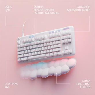 Клавиатура Logitech G713 Aurora Gaming GX Red USB UA Off-White (920-010678) - фото 3 Клавиатура Logitech G713 Aurora Gaming GX Red USB UA Off-White (920-010678) - фото 3