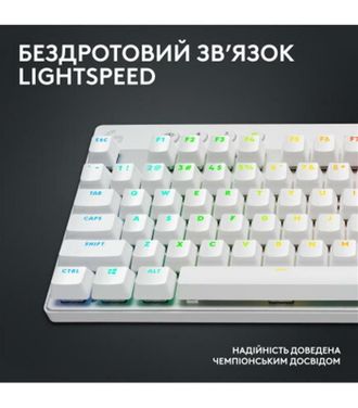 Клавіатура Logitech G PRO X TKL Lightspeed White Tactile (920-012148) - фото 3