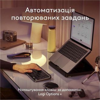 Клавиатура Logitech MX Keys Mini for Mac Minimalist Wireless Illuminated Space Gray (920-012652) - фото 2