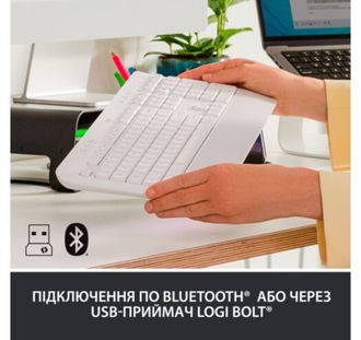 Клавіатура Logitech Signature K650 USB/Bluetooth White (920-010977) - фото 2