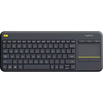 Клавиатура Logitech Wireless Touch K400 Plus, US, Black (920-007145) - фото 1 Клавиатура Logitech Wireless Touch K400 Plus, US, Black (920-007145) - фото 1