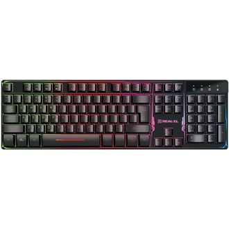 Клавіатура REAL-EL 8700 Gaming Backlit, black - фото 1 Клавіатура REAL-EL 8700 Gaming Backlit, black - фото 1