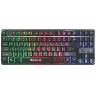 Клавіатура REAL-EL Gaming 8710 TKL Backlit Ukr Black - фото 1