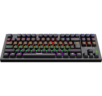 Клавиатура Vinga KBGM-110 87 key LED Blue Switch USB Black (KBGM-110 Black) - фото 3