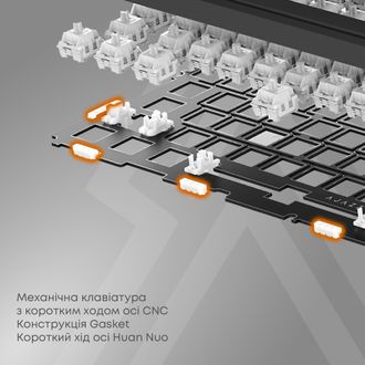 Клавіатура Ajazz AKP815 Huano Red Switch White (AKP815-R-WBO) - фото 7