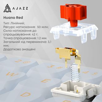 Клавіатура Ajazz AKP815 Huano Red Switch White (AKP815-R-WBO) - фото 9