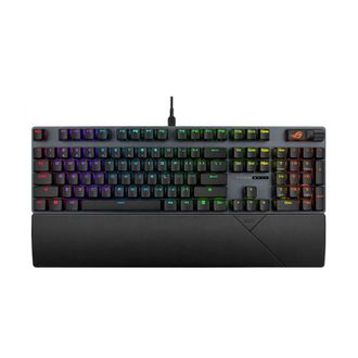 Клавiатура Asus ROG Strix Scope II X NX Snow V2 EN PBT Black (90MP03XF-BKUA20) - фото 1